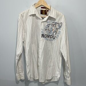 Frankie Max Original vintage Y2K embroidered shirt button up size Medium NEW